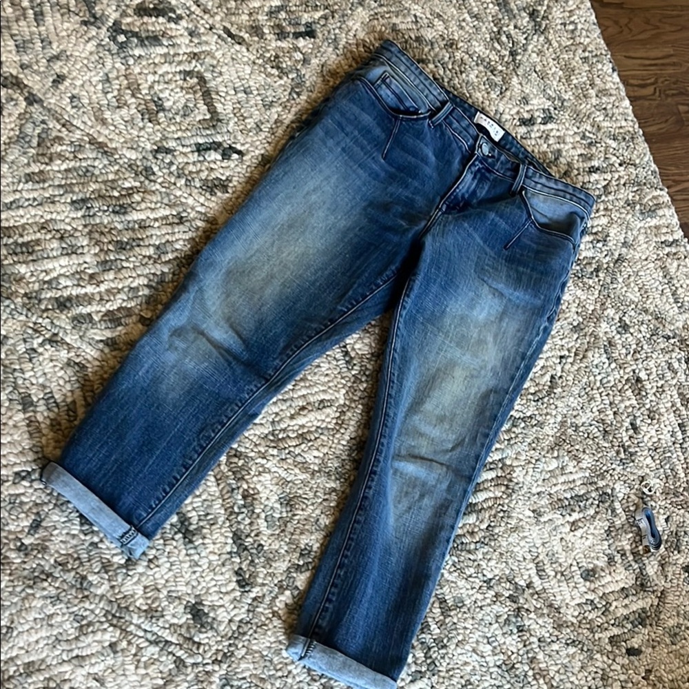PARKER SMITH Blue Relaxed Straight-Leg Jeans with Vintage Wash